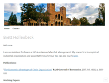 Tablet Screenshot of bretthollenbeck.com